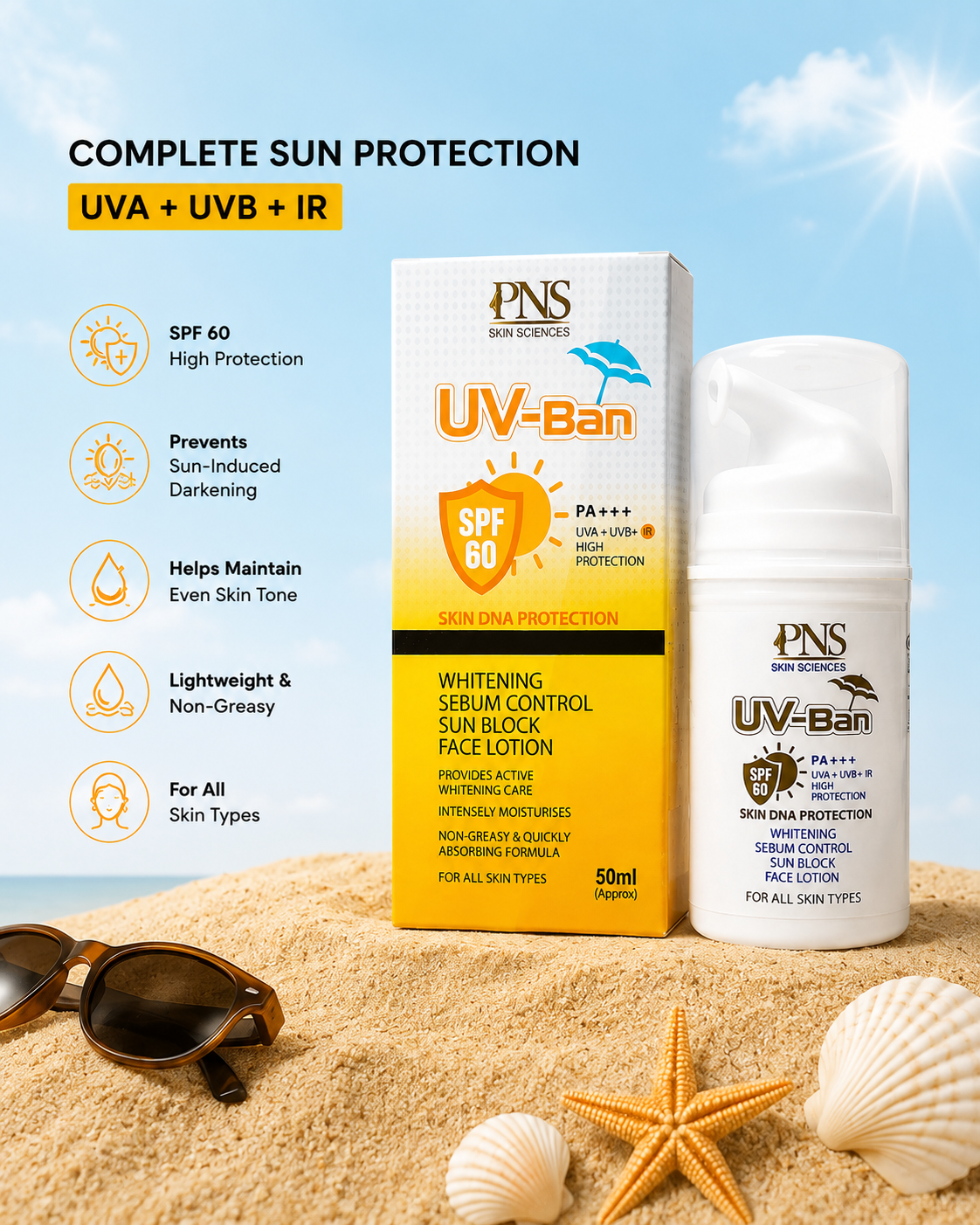 UV-Ban Whitening Sunblock SPF 60 PA+++ 2 UV-Ban Whitening Sunblock SPF 60 PA+++ - Image 2