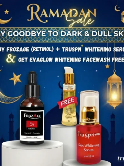 Ramadan Skincare Bundle – Buy Retinol + Whitening Serum Get FREE Facewash!