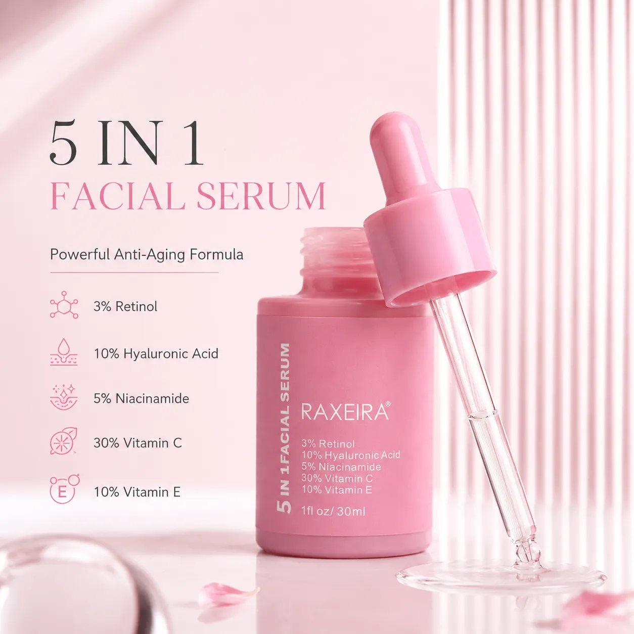 RAXEIRA 5 in 1 Powerful Anti Aging Facial Serum 2 RAXEIRA 5 in 1 Powerful Anti Aging Facial Serum - Image 2