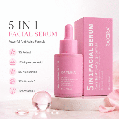 RAXEIRA 5 in 1 Powerful Anti Aging Facial Serum 3 ChatGPT Image Aug 9 2026 11 26 20 AM