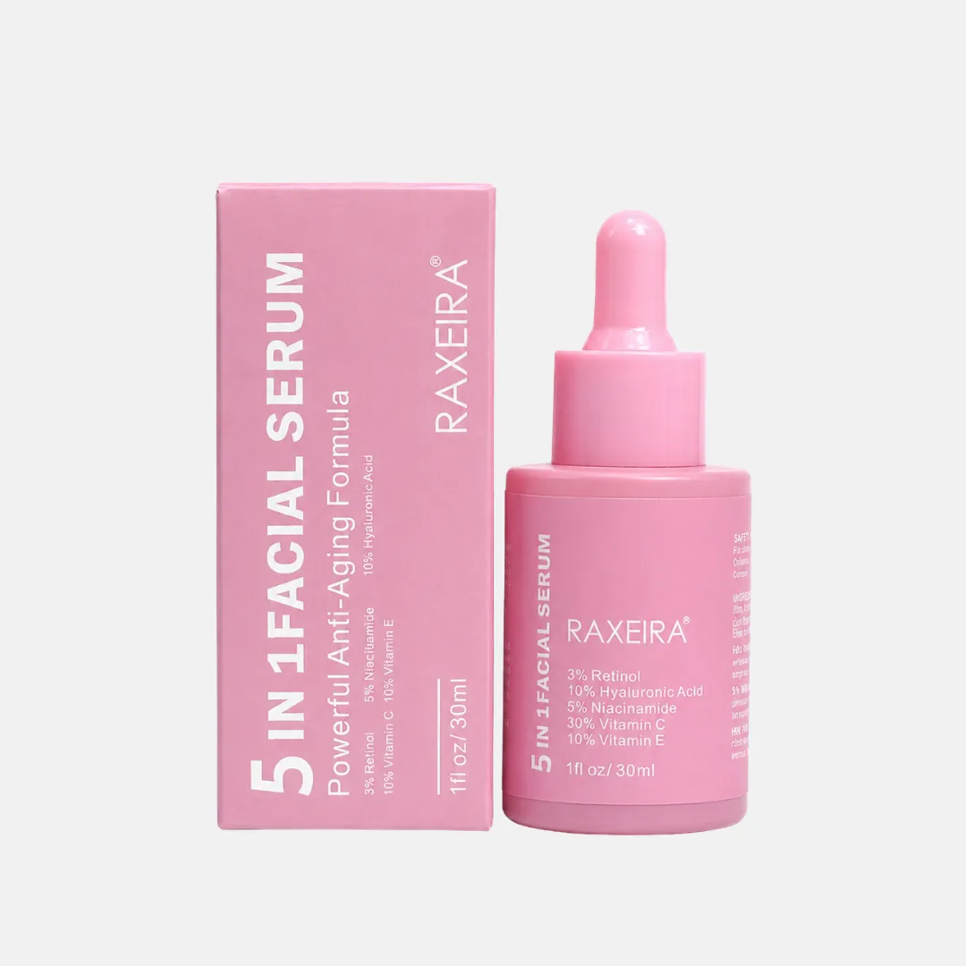RAXEIRA 5 in 1 Powerful Anti Aging Facial Serum 1 5 in 1 anti aging facial serum